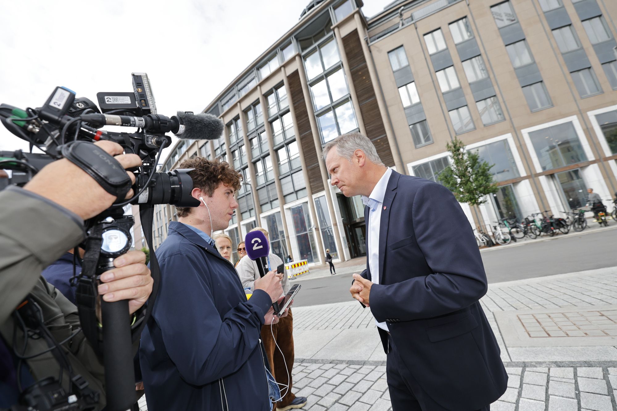 Samferdselsminister Jon-Ivar Nygård møtte pressen etter hastemøtet med Bane Nor og Jernbanedirektoratet onsdag.