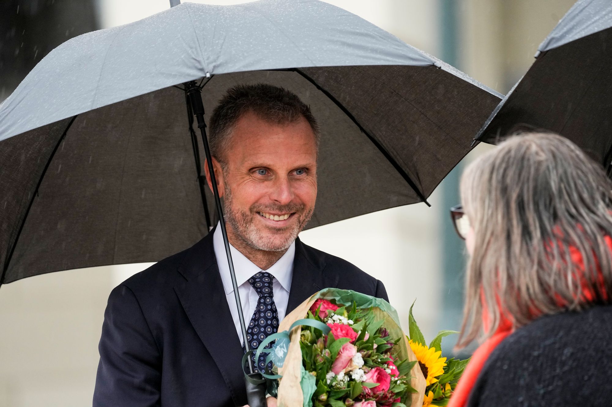 Torgeir Micaelsen kom fredag ut fra slottet som ny digitaliserings- og forvaltningsminister.
