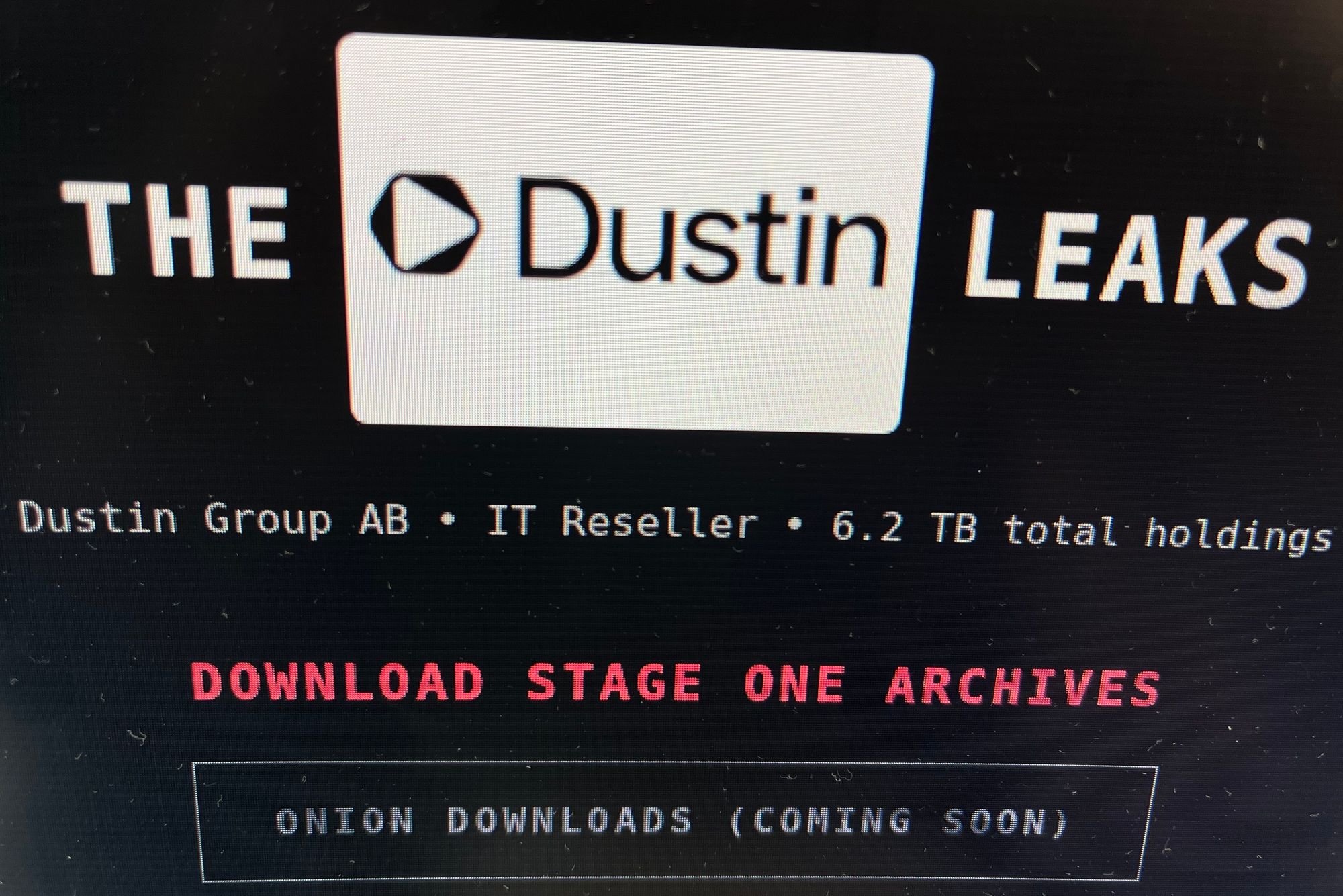 Dataen som ligger på lekkasjesiden kalles «The Dustin Leaks».