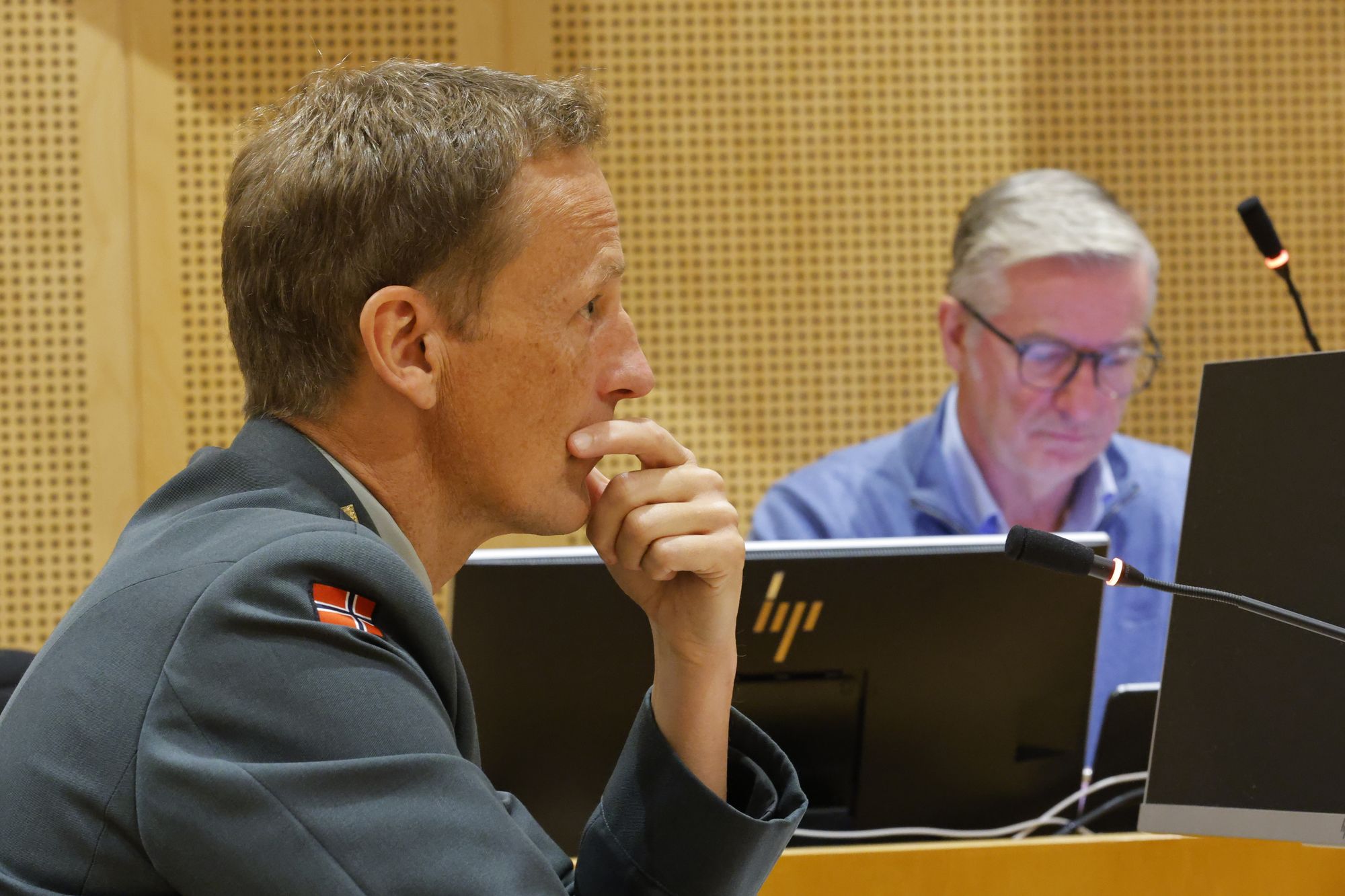 Forsvarssjef Eirik Kristoffersen i Oslo tingrett onsdag morgen.